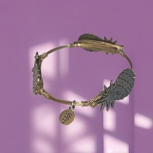 Bourbon & Bowties Pineapple Wire Bangle Bracelet